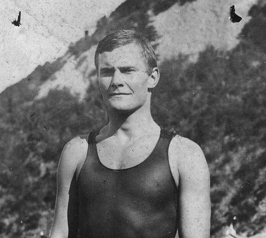Bernard Freyberg, New Zealand swimmer, before the war
